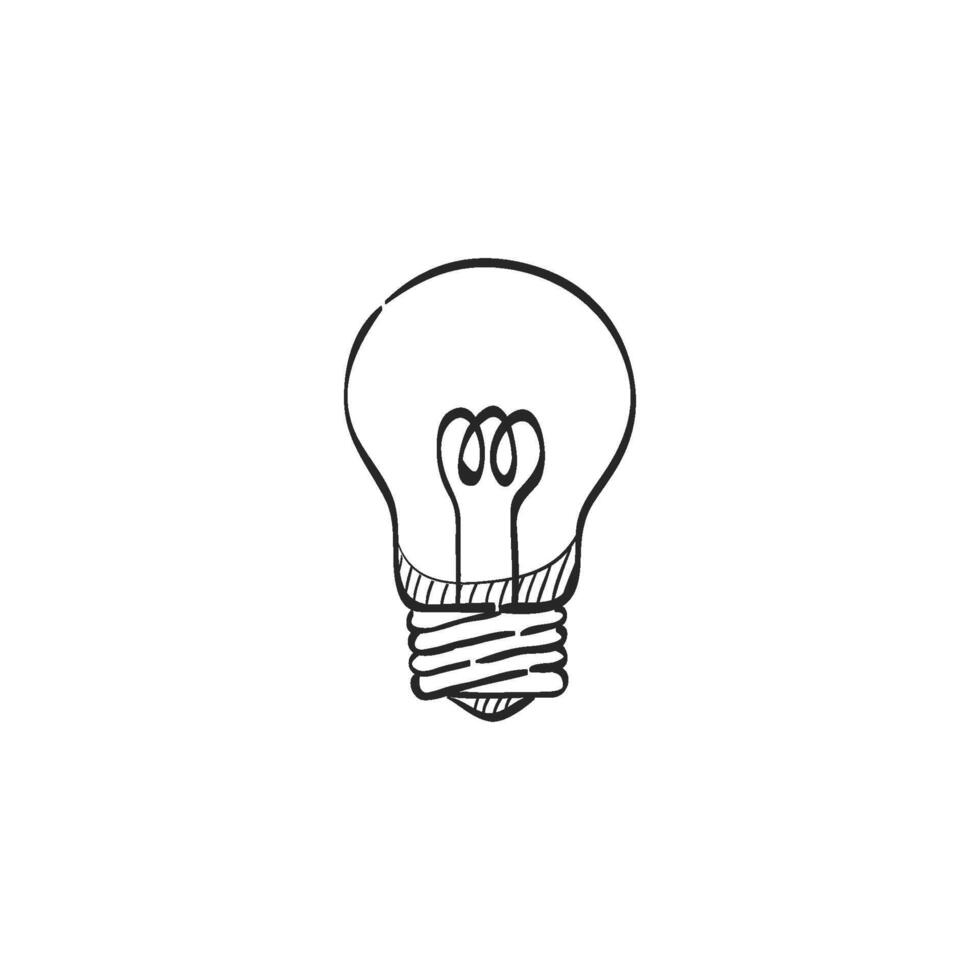 Hand drawn sketch icon lightbulb vector