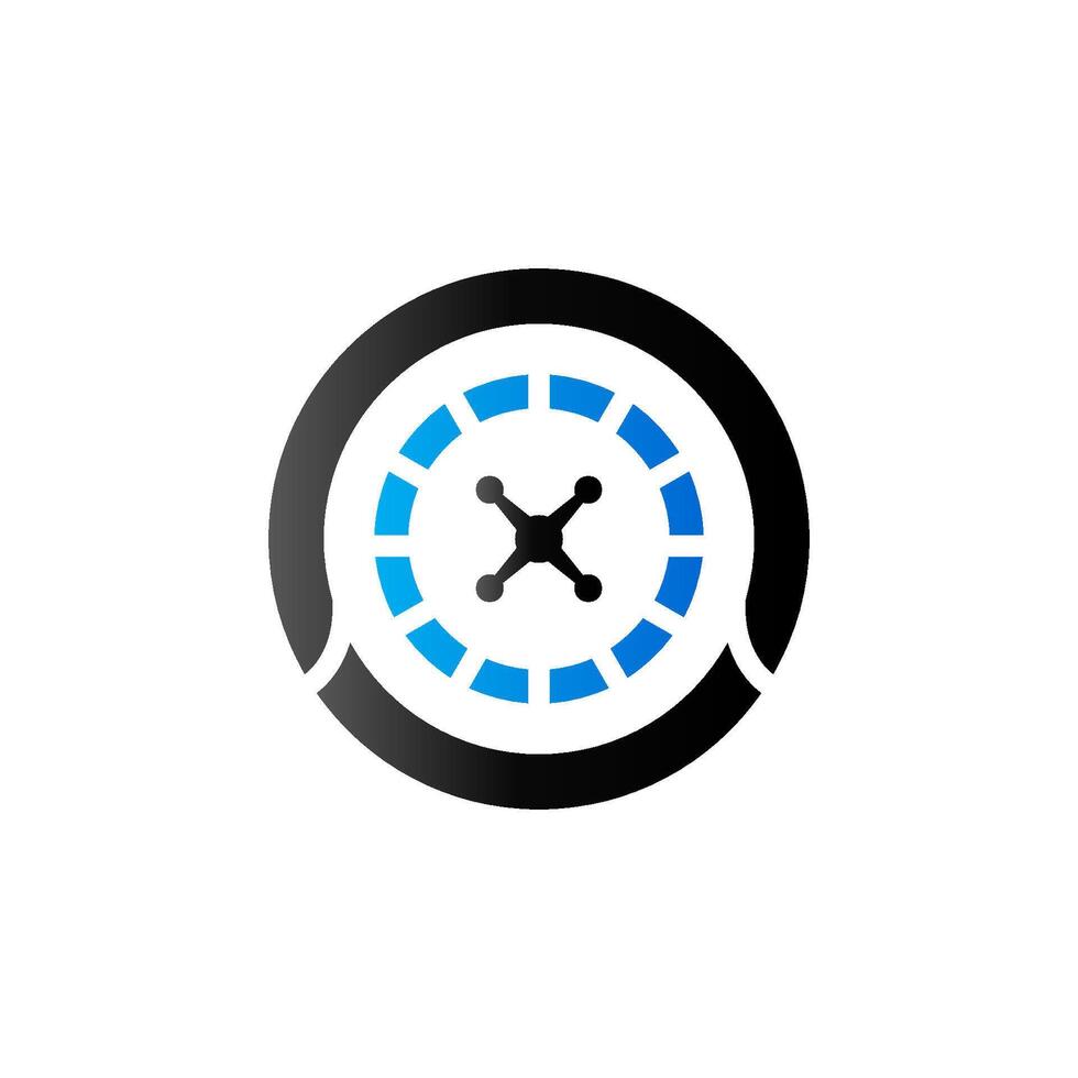 Roulette table icon in duo tone color. gambling chance jackpot vector
