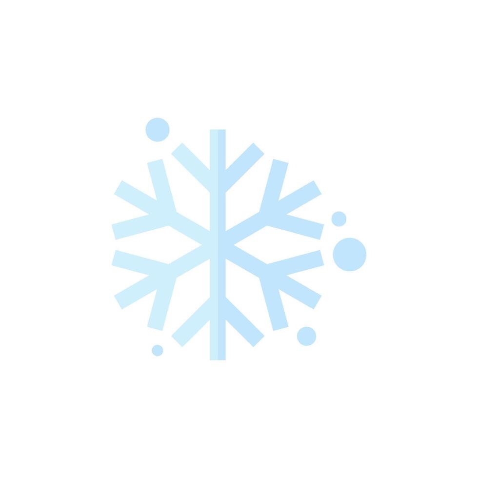 Snowflakes icon in flat color style. Winter snow December season vector