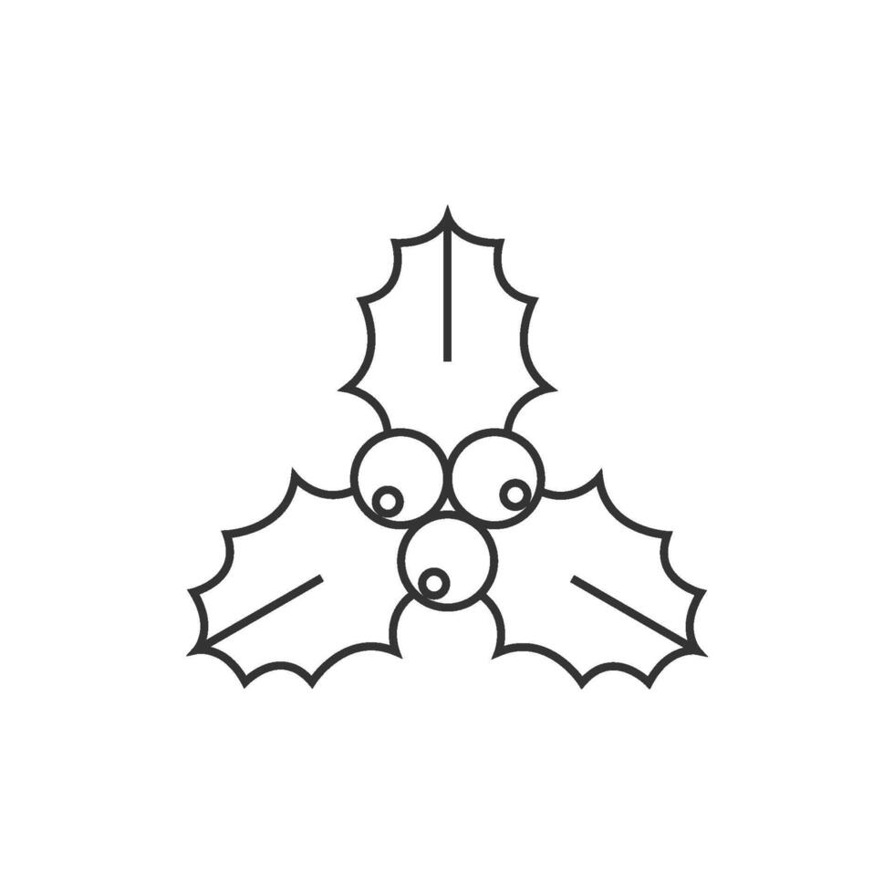 Christmas garland icon in thin outline style vector