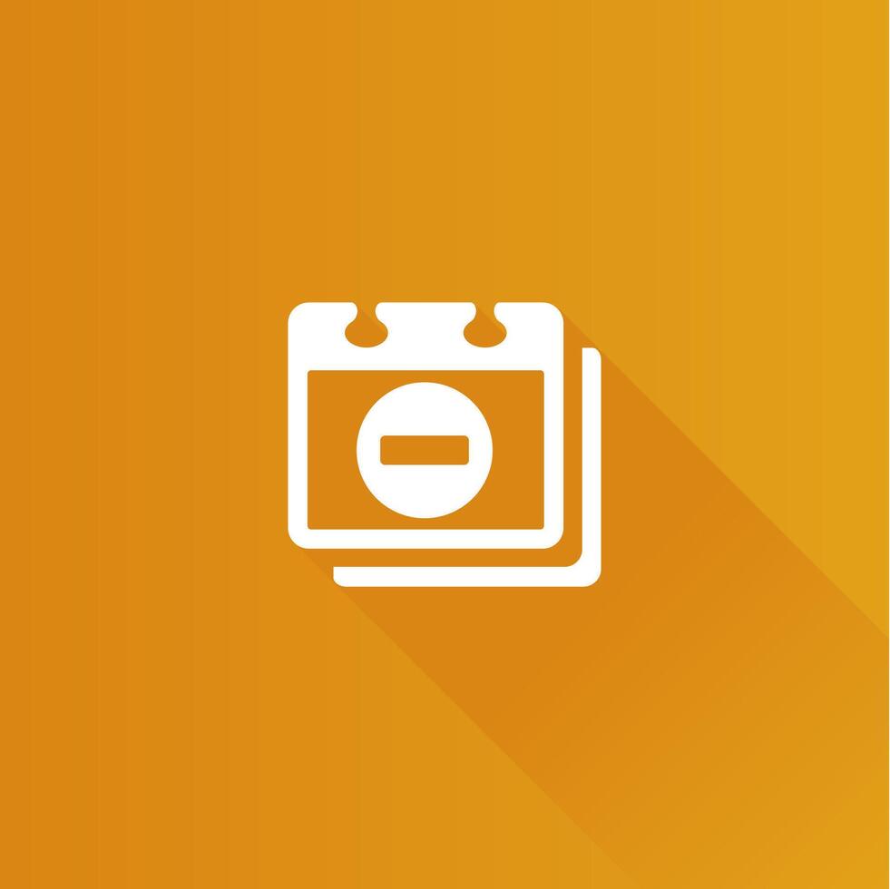 Unavailable label flat color icon long shadow vector illustration
