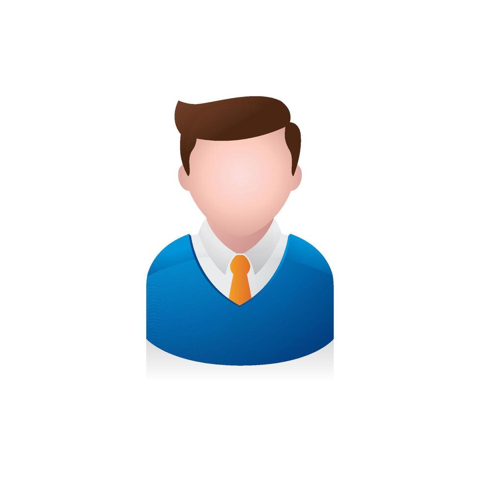 Businessman avatar icon in colors. vector