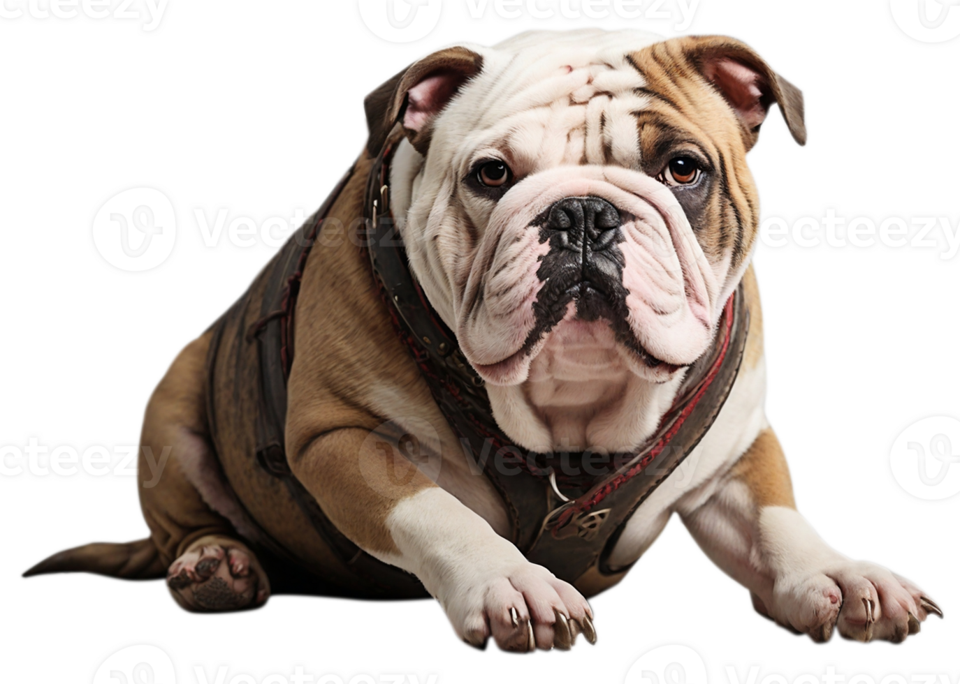 AI generated English Bulldog with transparent png