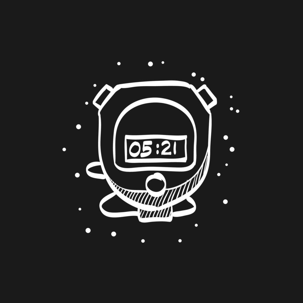 Stopwatch doodle sketch illustration vector