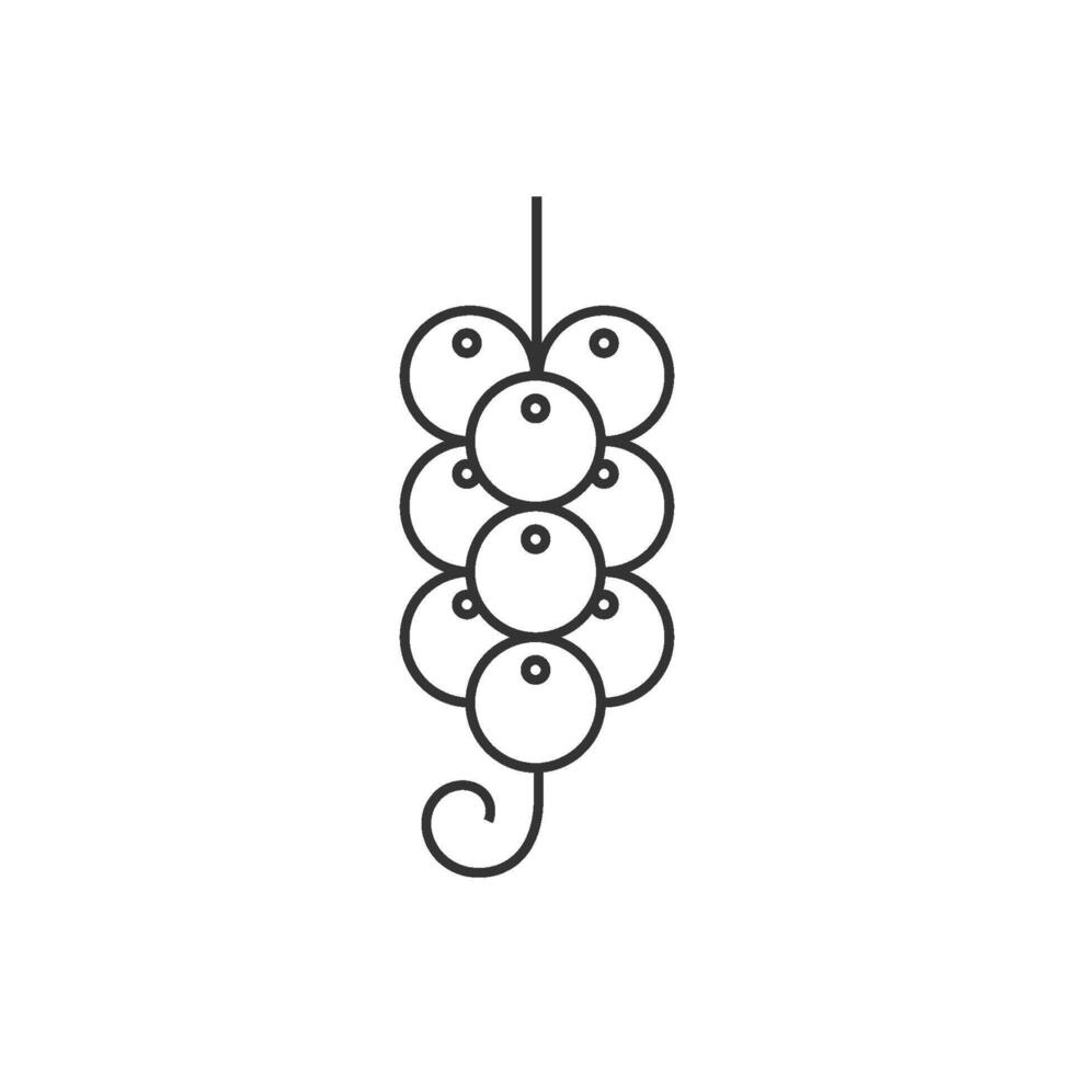 Grapefruit icon in thin outline style vector