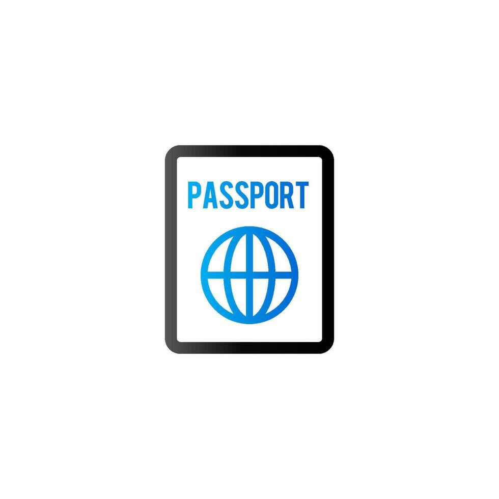 pasaporte icono en dúo tono color. nacionalidad identidad personas vector