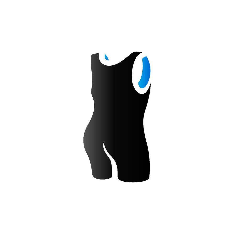 Triathlon suit icon in duo tone color. Sport cycling swimming running vector