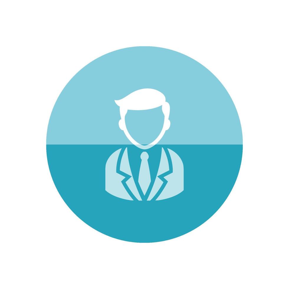 User avatar icon in flat color circle style. Social media blog forum group internet connection teamwork vector