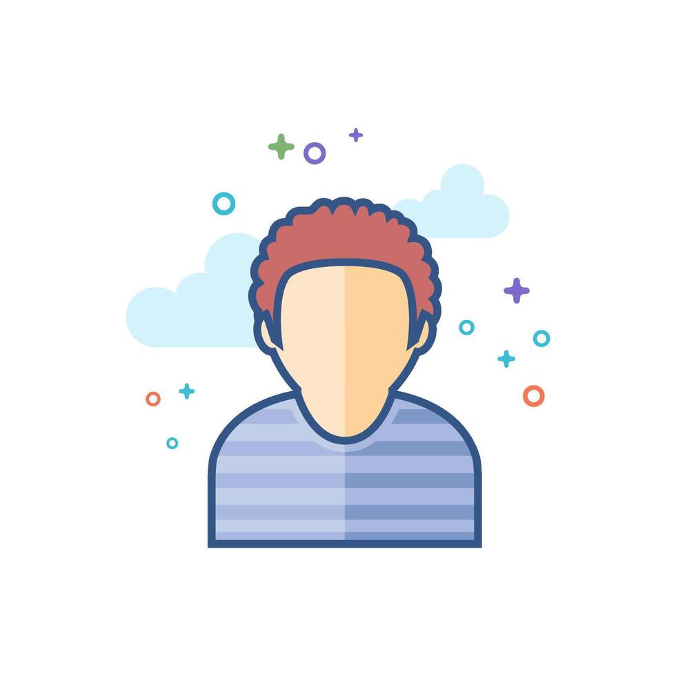 Burglar icon flat color style vector illustration