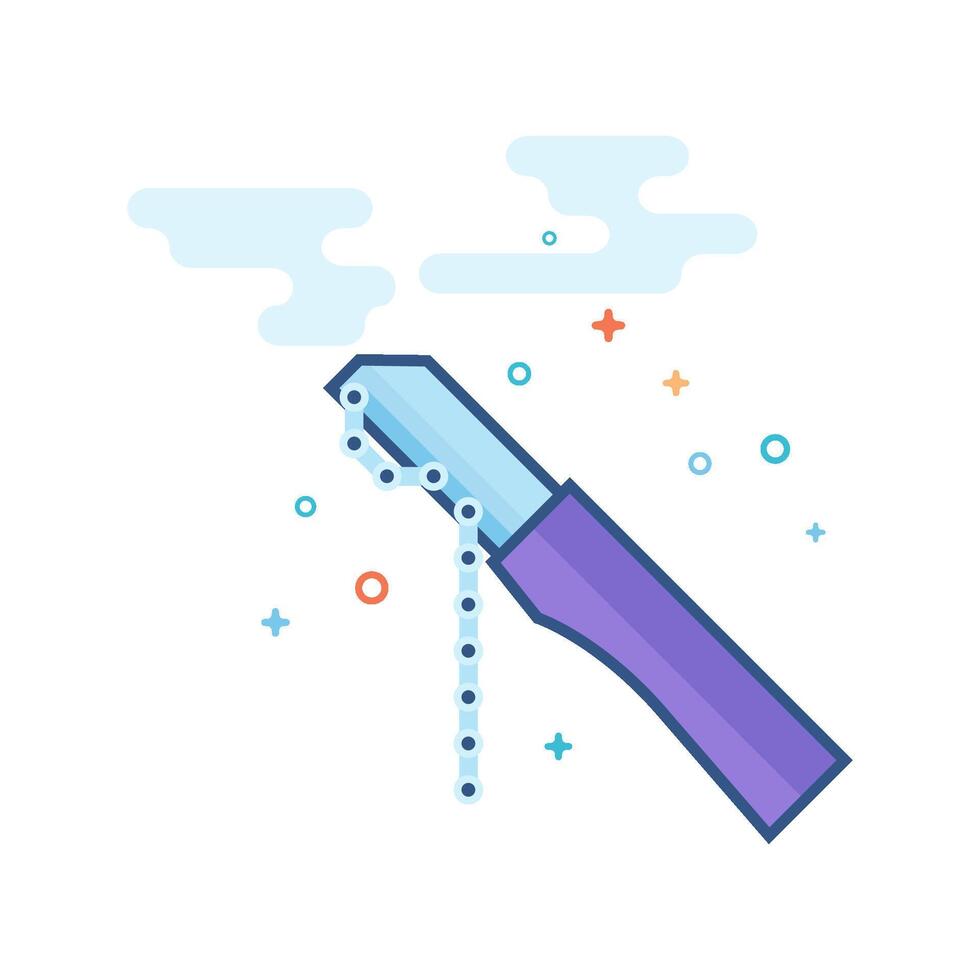 Chain whip icon flat color style vector illustration