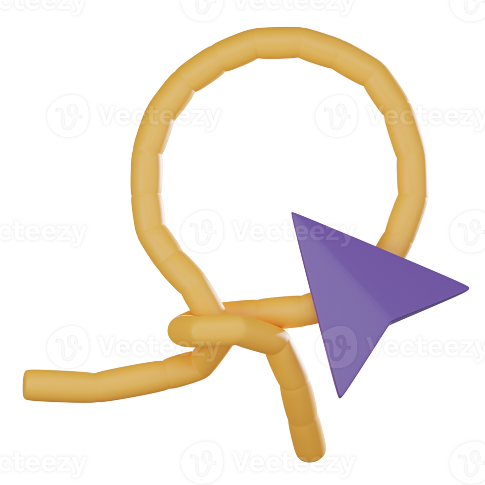 3D Icon of Lasso Tool for Modern Design Concepts. 3D Render png