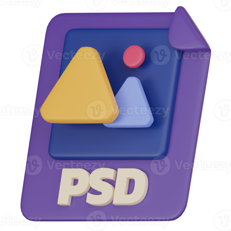 3D Icon Graphic Design with PSD File Icon. 3D render png