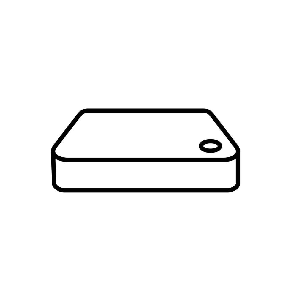 mini ordenador personal línea icono diseño ilustración vector