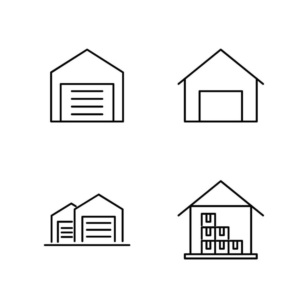 warehouse line icon design illustration vector