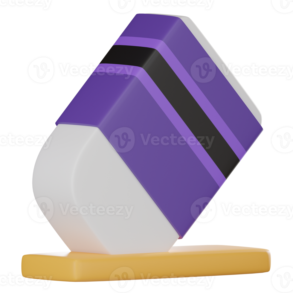 3D Icon of Eraser Tool Graphic Design Icon. 3D Render png