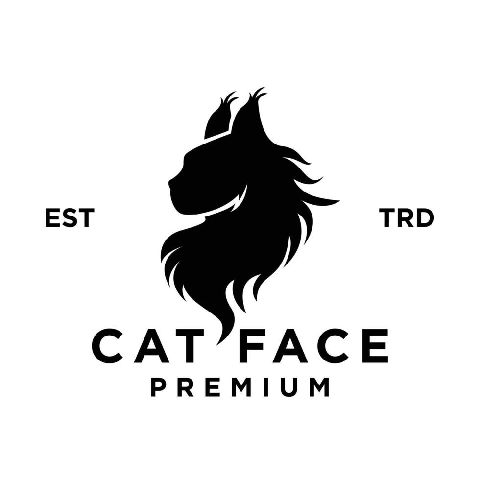 Cat face head logo icon design illustration vector