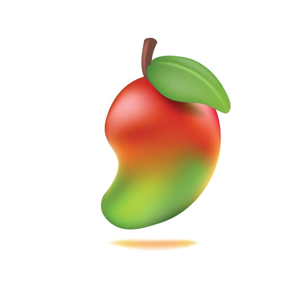 Mango 3d Icon soft illustration vector