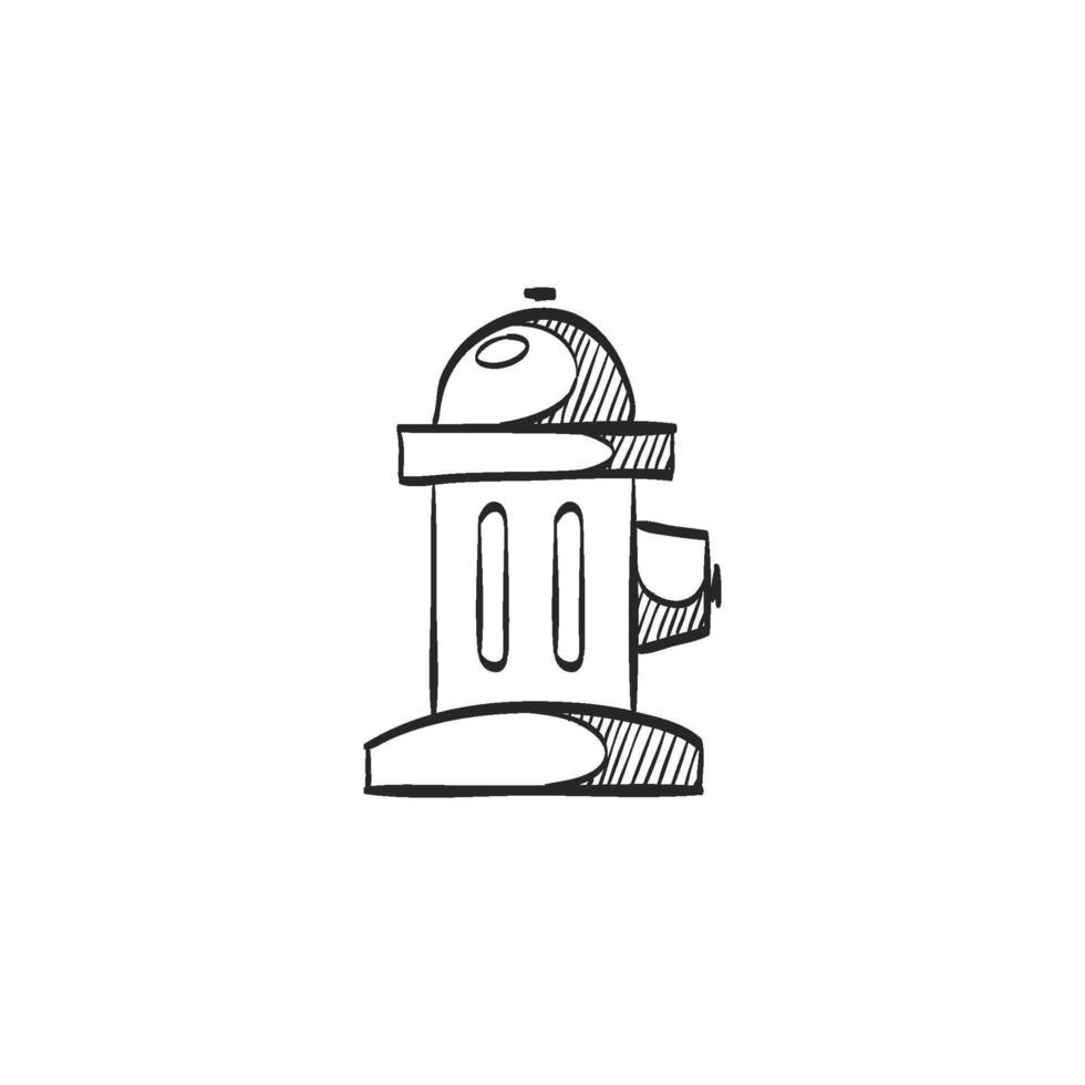 Hand drawn sketch icon hydrant vector