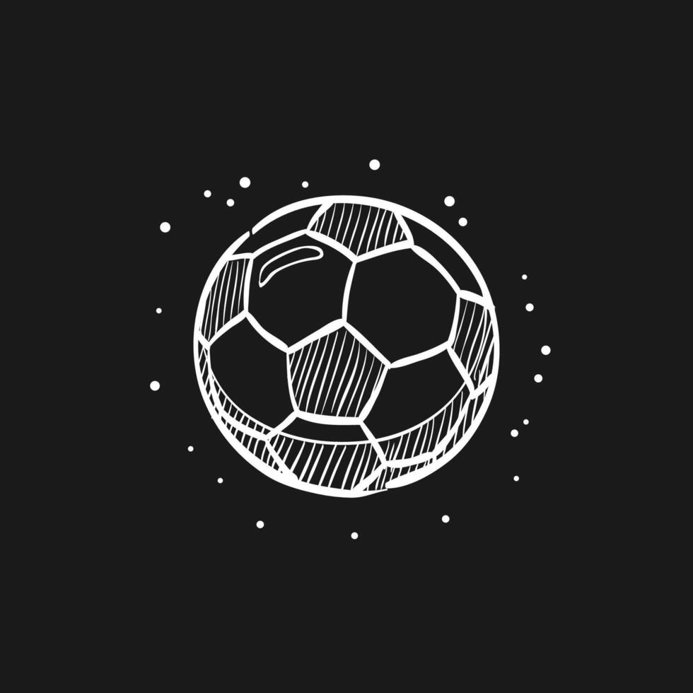 fútbol pelota garabatear bosquejo ilustración vector