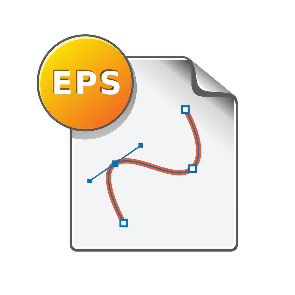 EPS file format icon in color. Illustration vector imaging