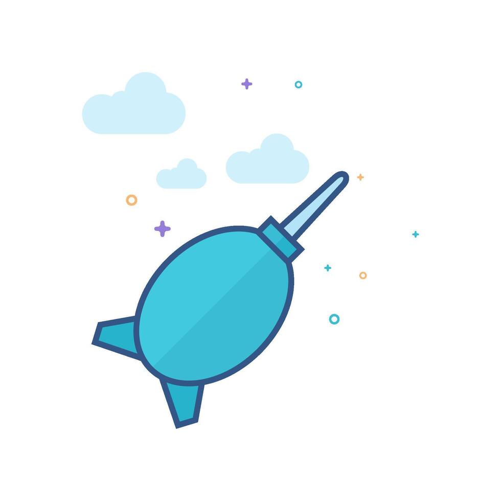 Blower icon flat color style vector illustration