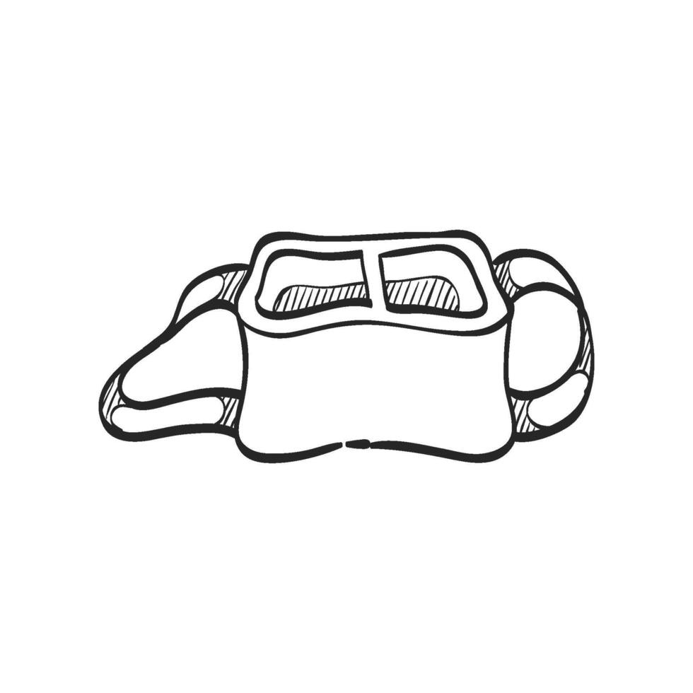 Hand drawn sketch icon camera bag vector