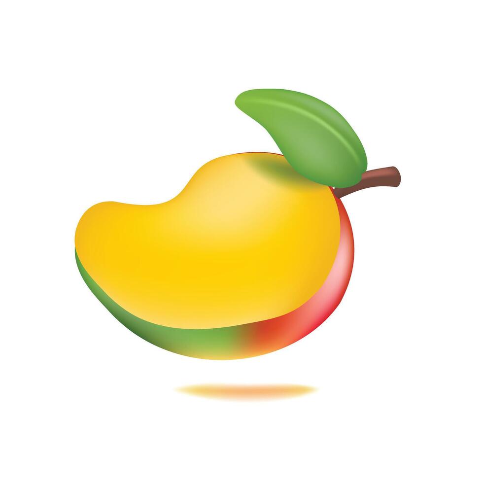 Mango 3d Icon soft illustration vector