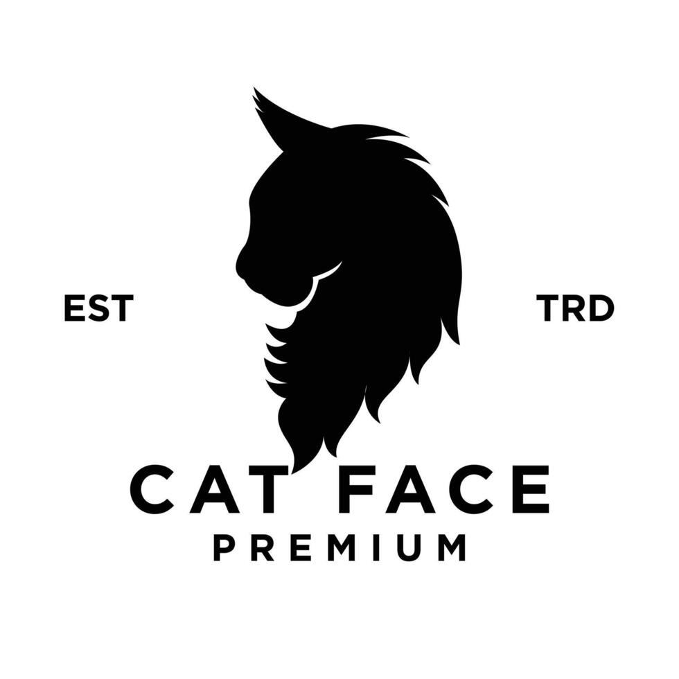 Cat face head logo icon design illustration vector