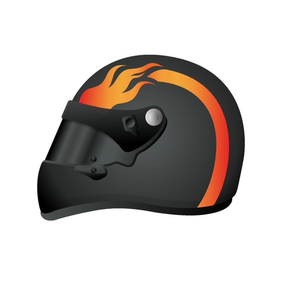 Motorcycle helmet icon in color. Sport head protection safety vector