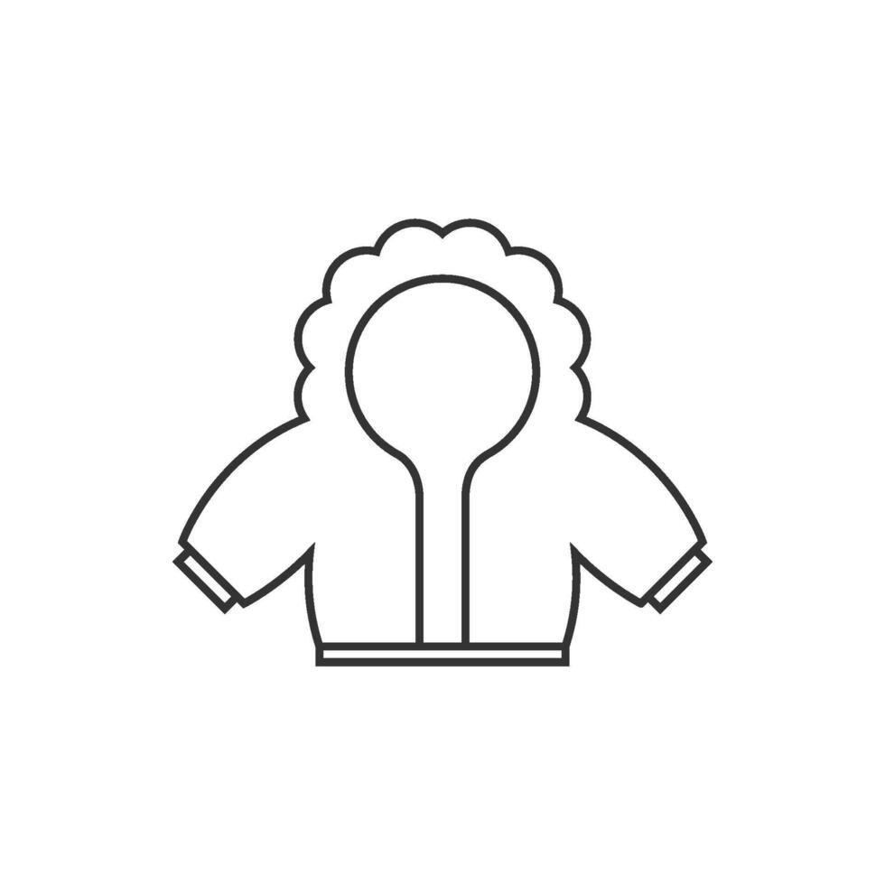 Jacket icon in thin outline style vector