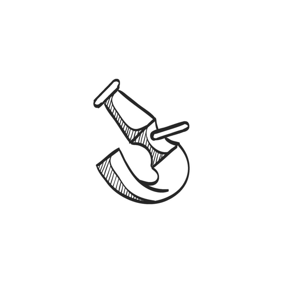 Hand drawn sketch icon fireman water hose vector