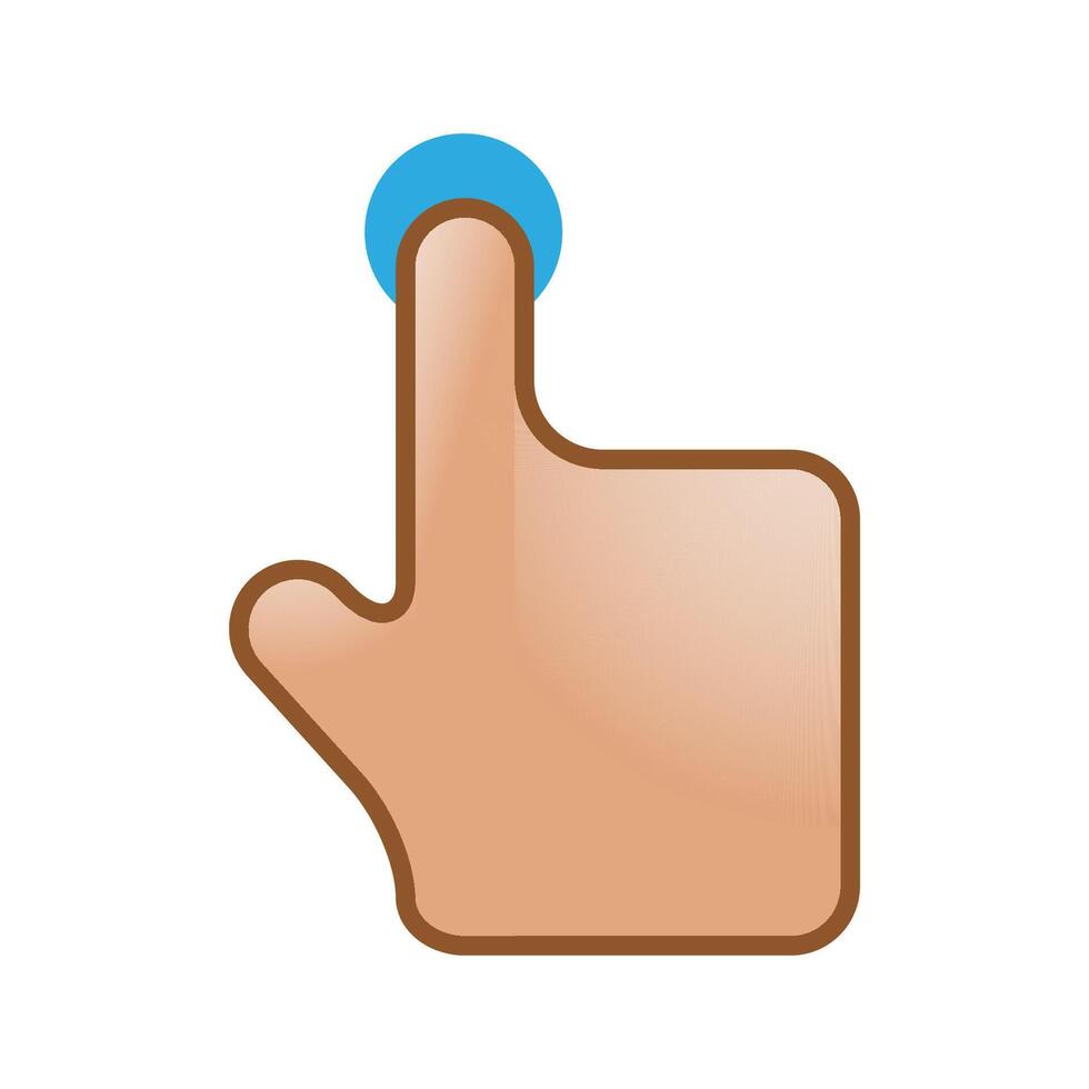 Finger gesture icon in color. Gadget touch pad smart phone laptop vector