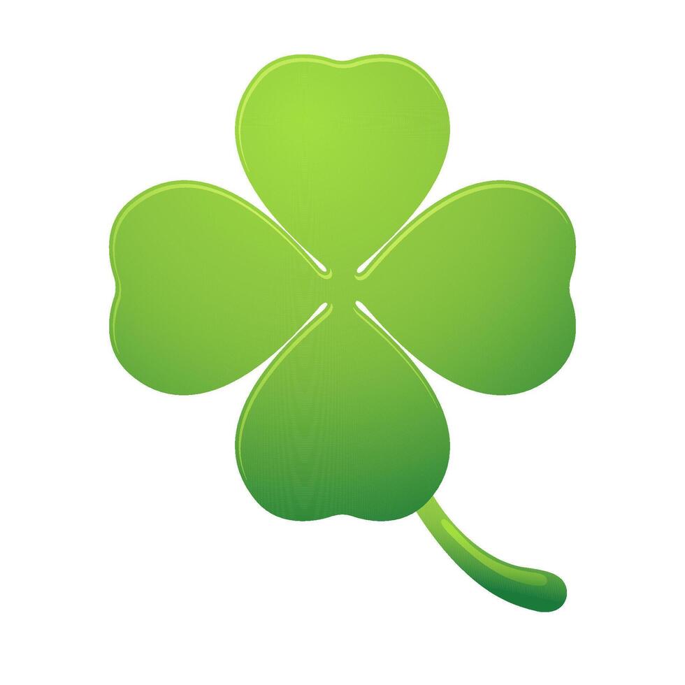 Clover icon in color. Nature plant green vector