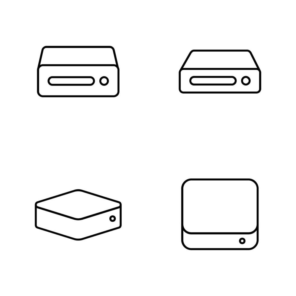 Mini Pc line icon design illustration vector