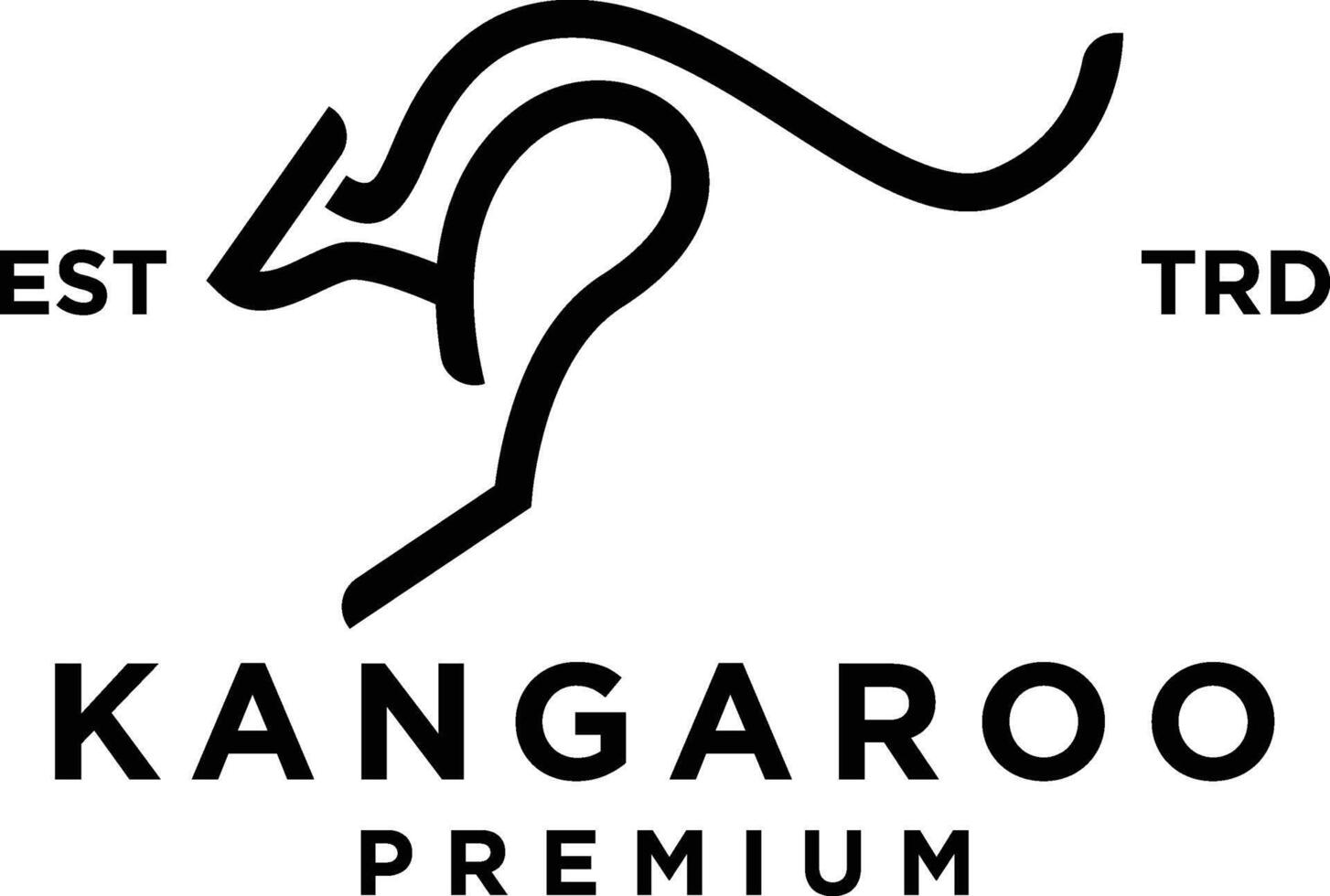 Set of kangaroo line logo icon design illustration vector