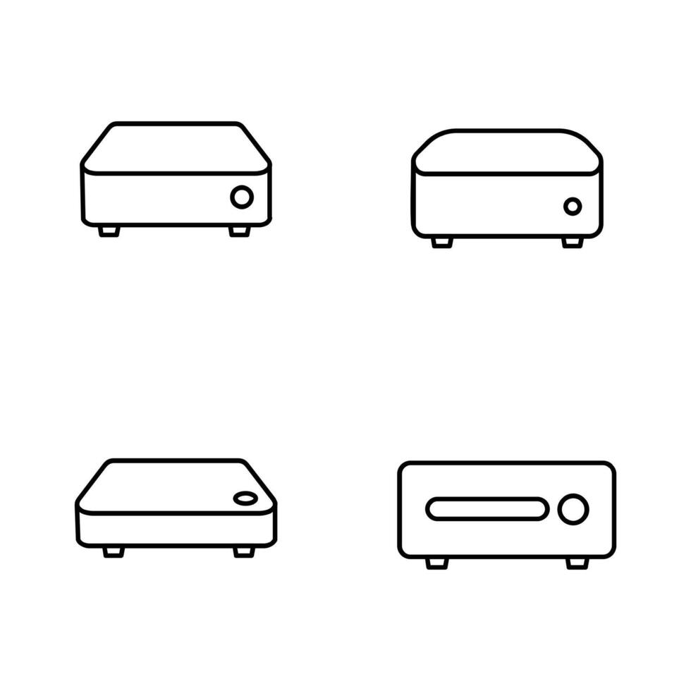 Mini Pc line icon design illustration vector