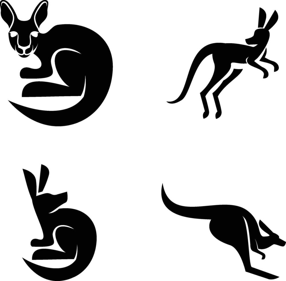 Kangaroo Logo icon design illustration vector