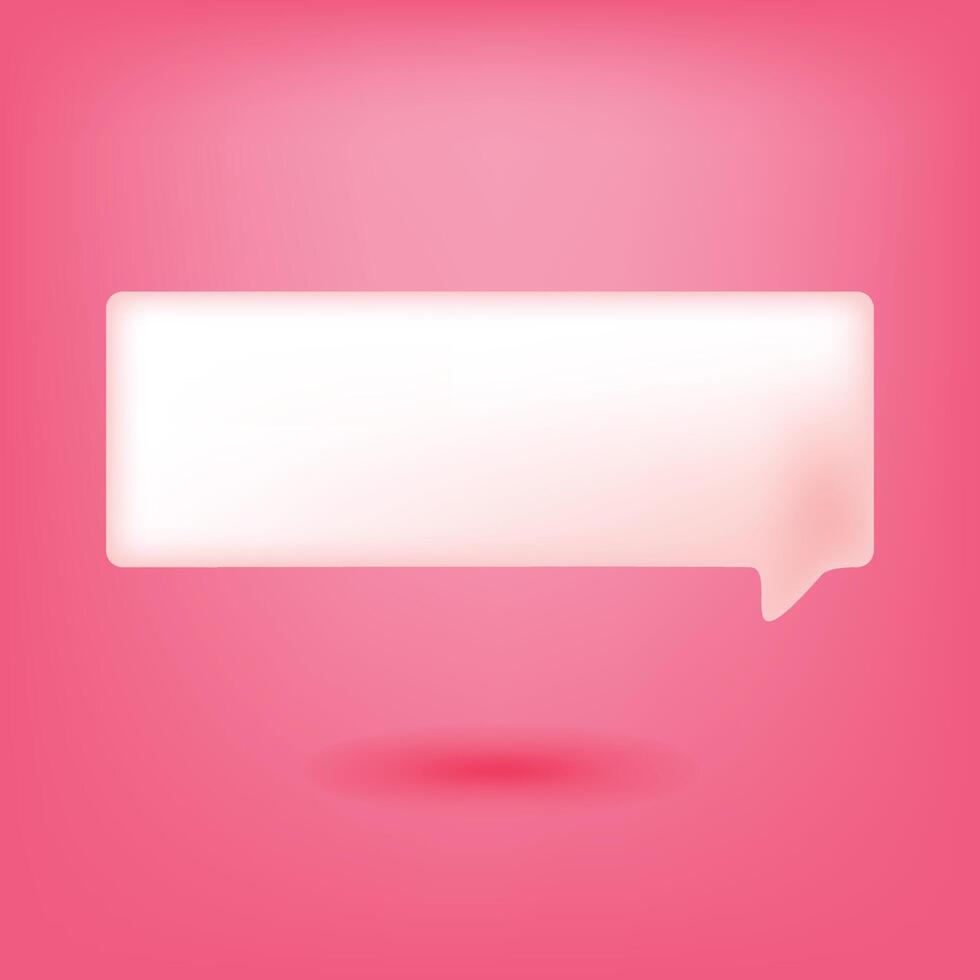 chat bubble 3d soft pink design illustration vector