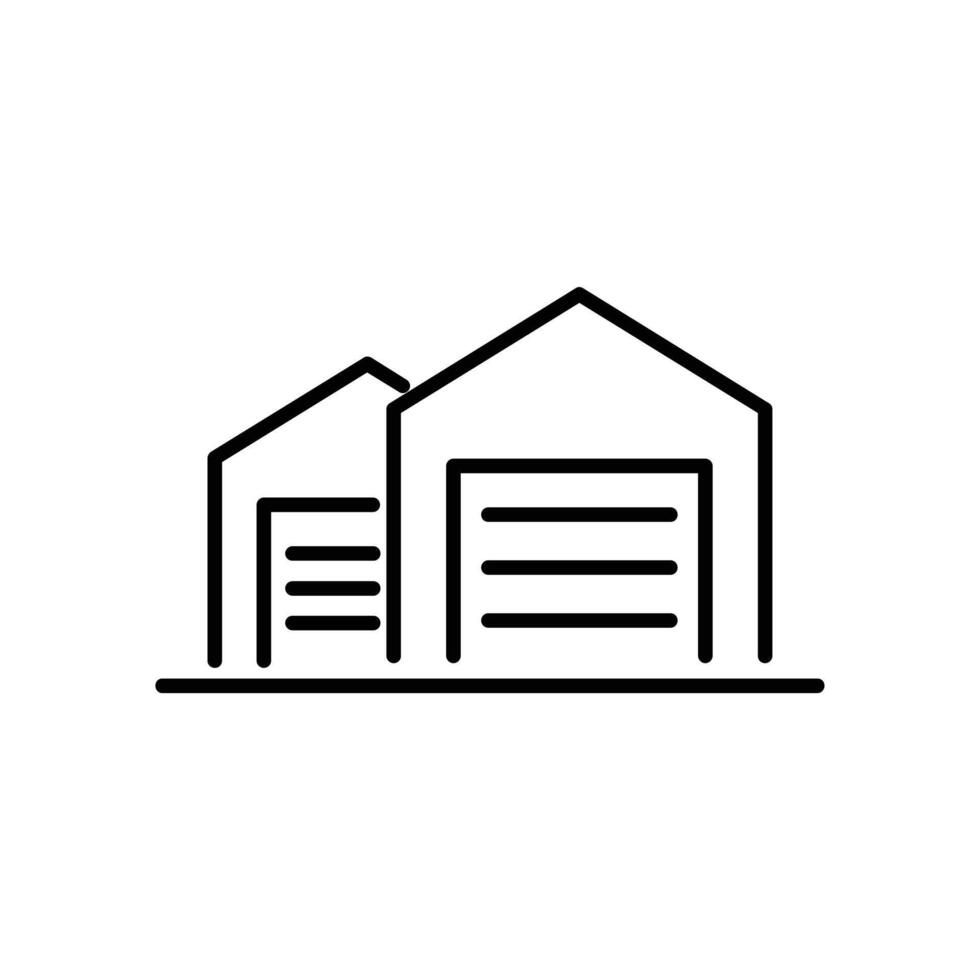 warehouse line icon design illustration vector