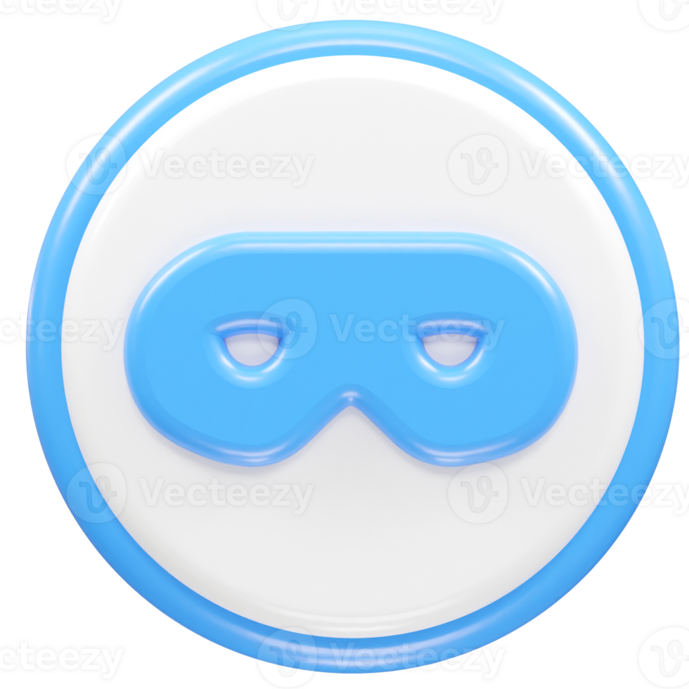 Privacy safety icon 3d rendering illustration png