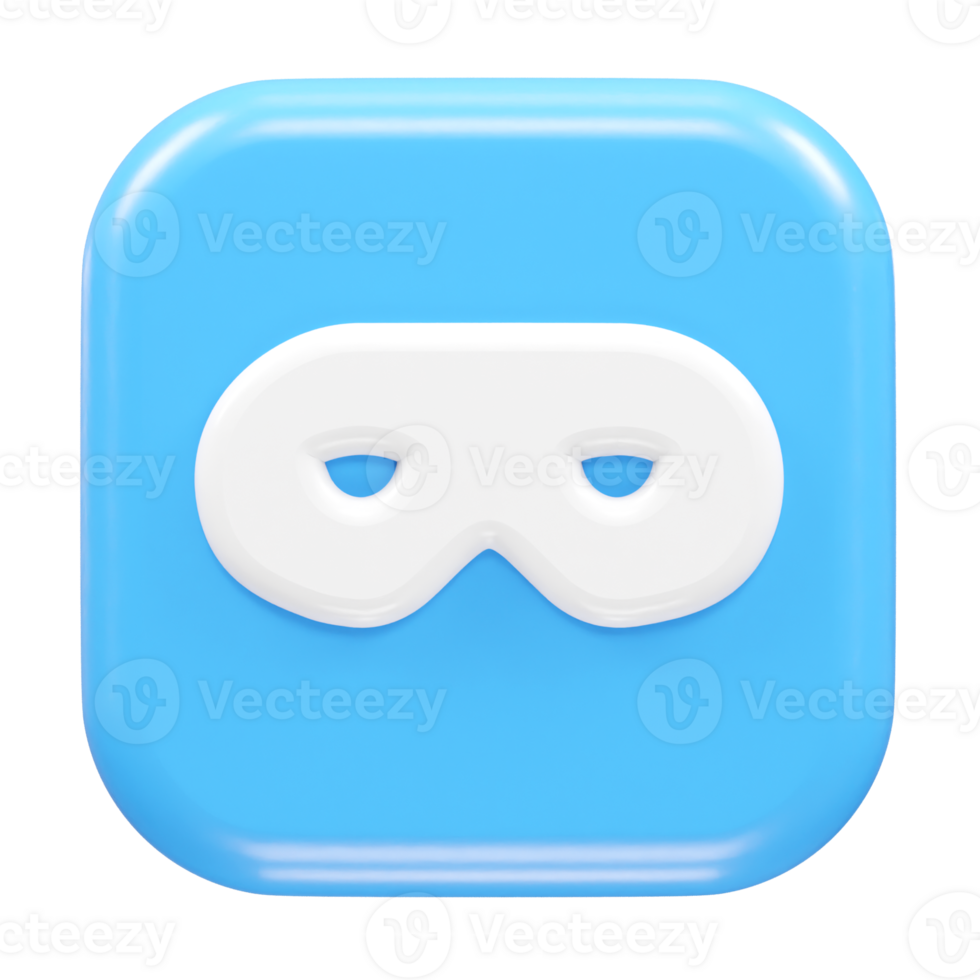 Privacy safety icon 3d rendering illustration png