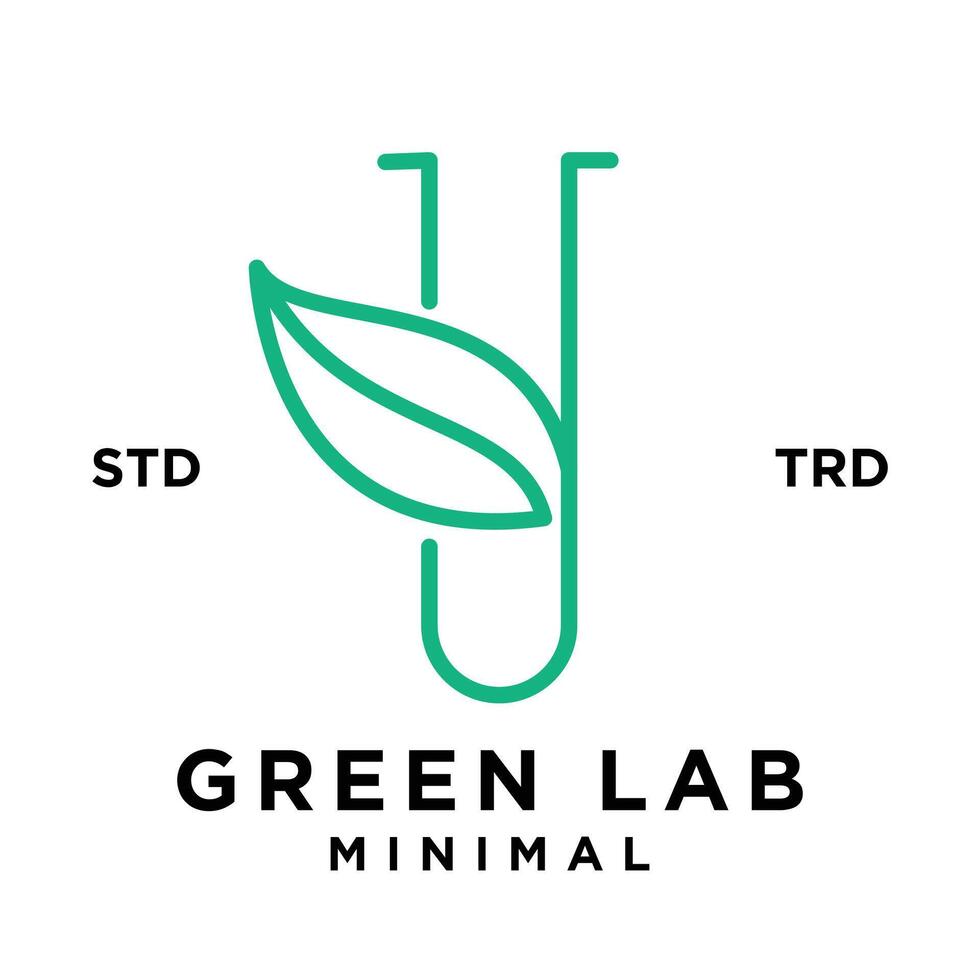 Green Lab leaf Logo icon design illustration vector