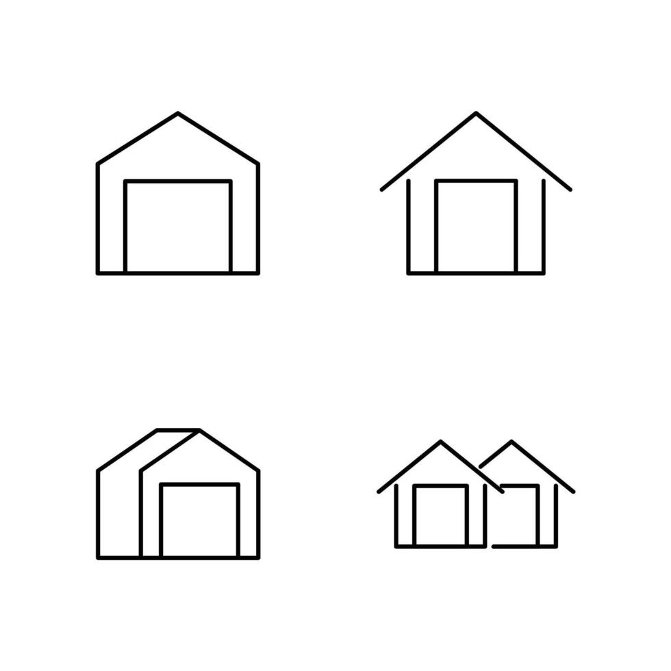 warehouse line icon design illustration vector
