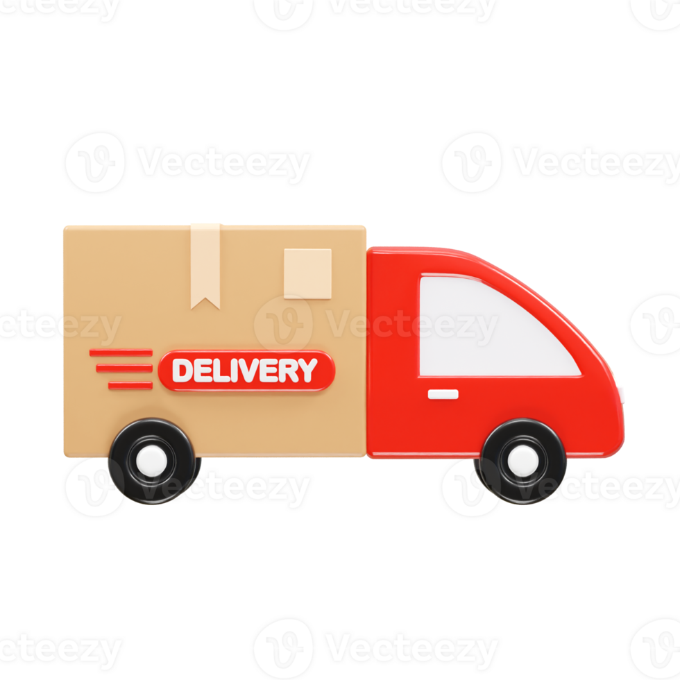 Delivery icon 3d illustration transparent element png