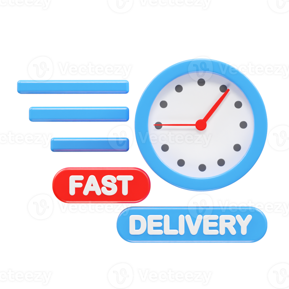 Delivery icon 3d illustration transparent element png