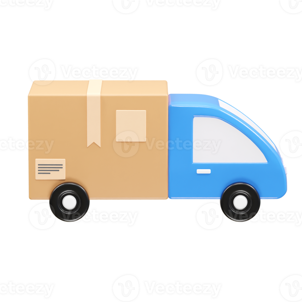 Delivery icon 3d illustration transparent element png