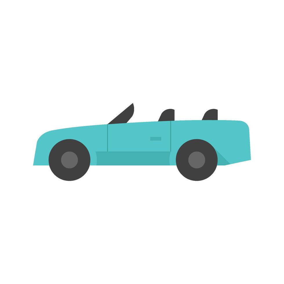 Sport car icon in flat color style. Luxury speed coupe automotive convertible vector