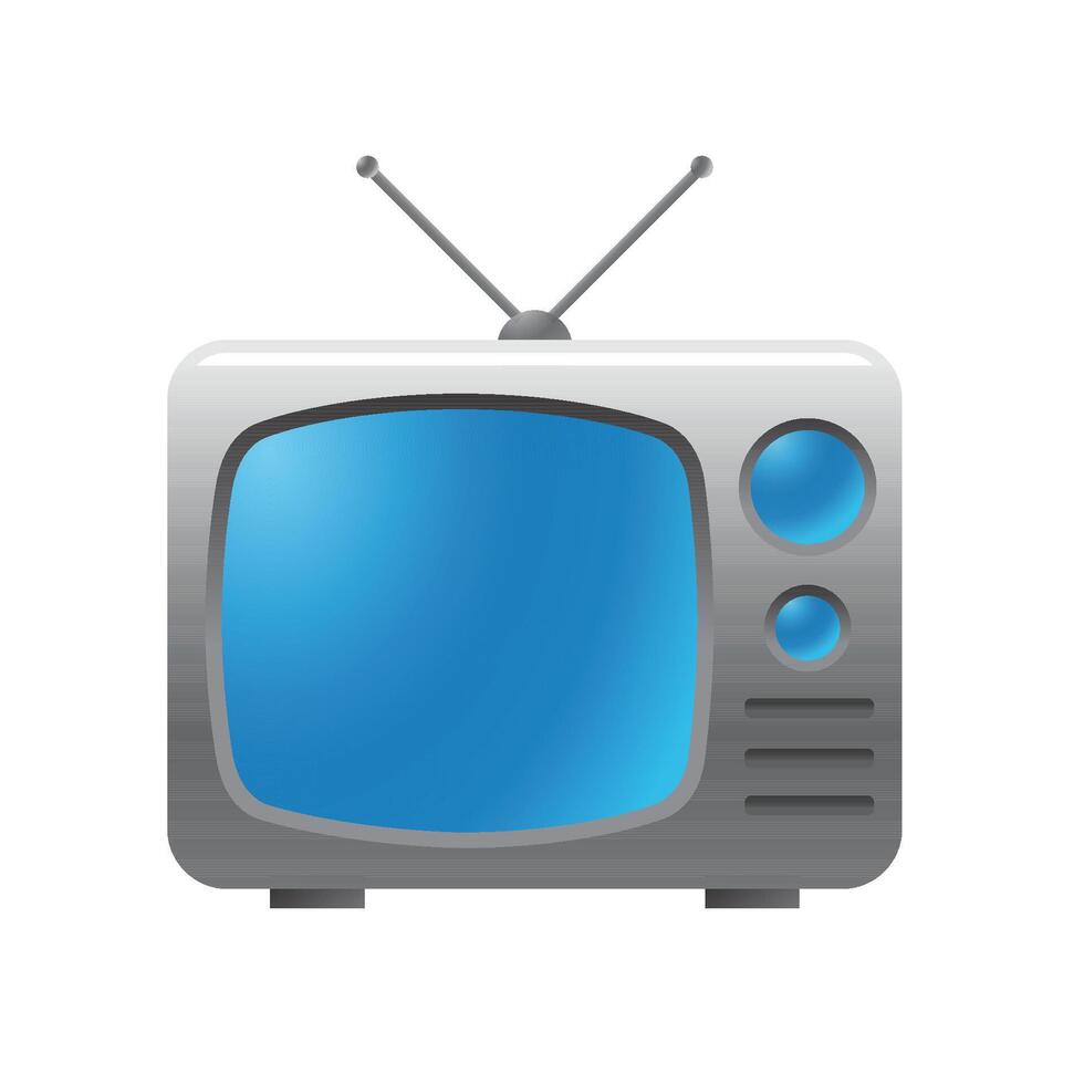 televisión icono en color. electrónico comunicación Noticias actualizar vector