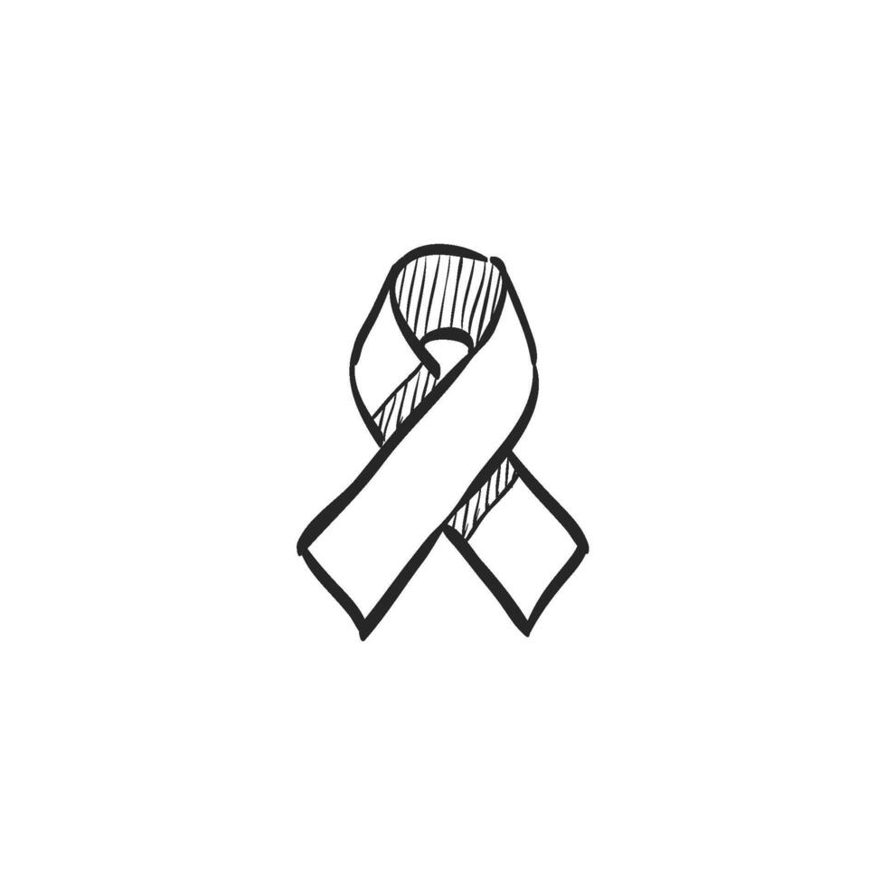 Hand drawn sketch icon awareness band vector