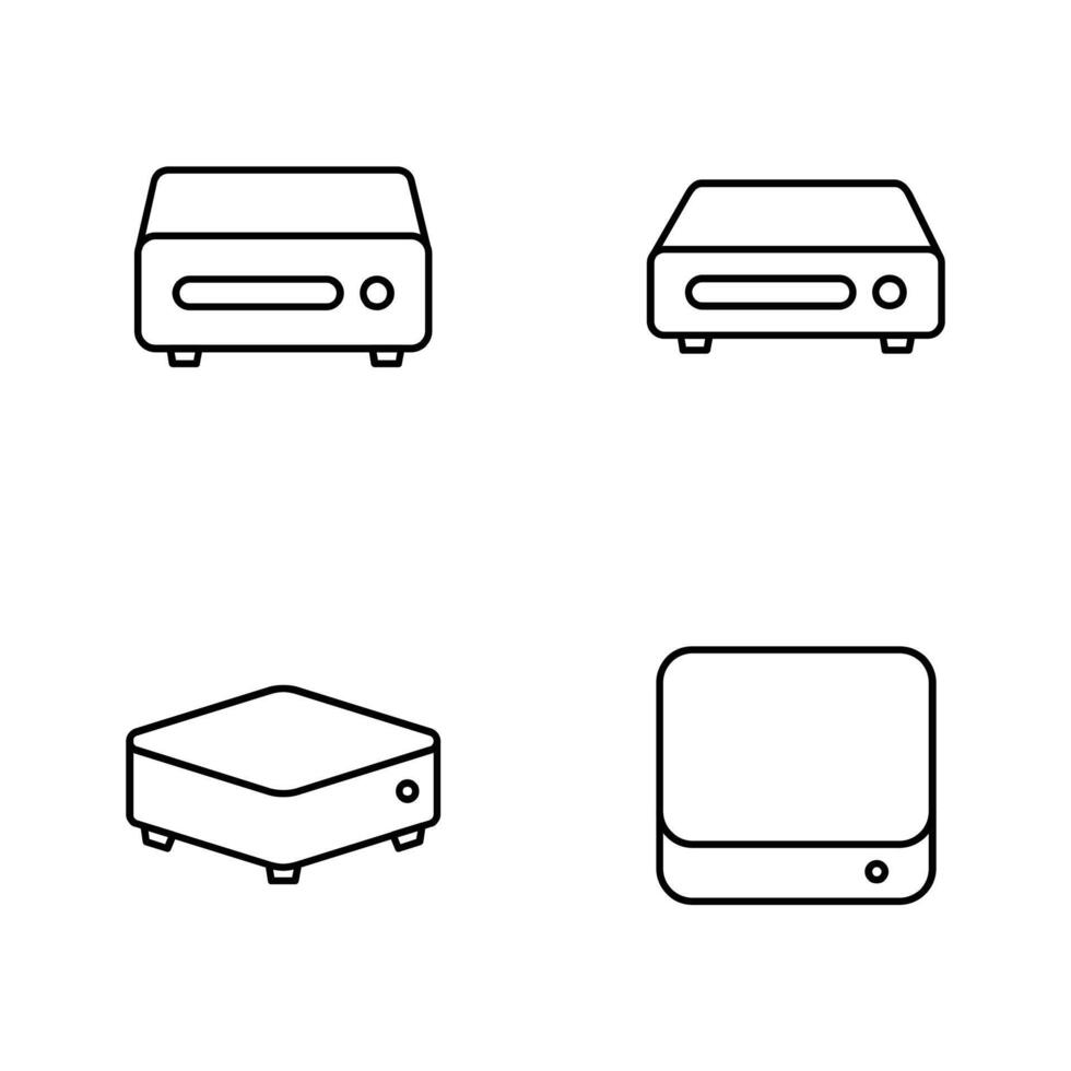 Mini Pc line icon design illustration vector